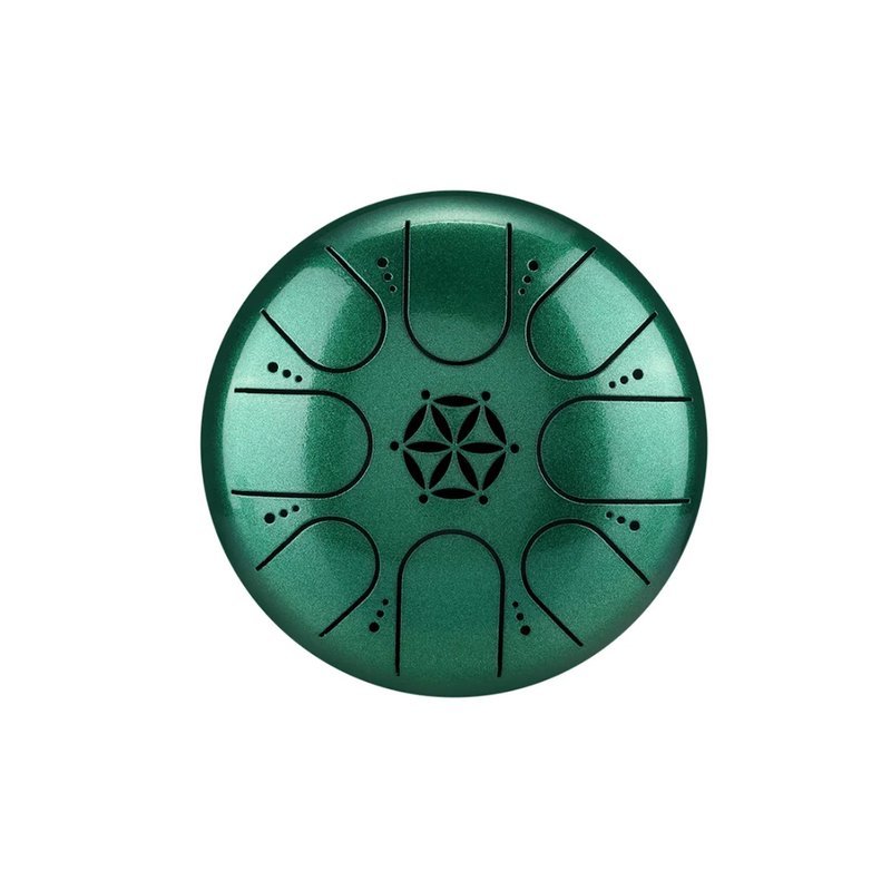 Hluru 魯儒 生命之花 空靈鼓 Mini鼓 ED3鋼材 5吋8音C調 岩翠綠 — 三峽配件 / 週邊