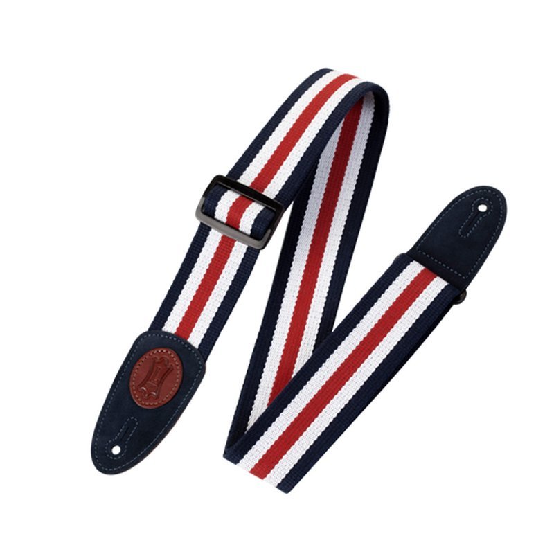 【LEVY'S】MSSC8-RWB 吉他背帶 紅白藍條紋 — 三峽配件 / 週邊