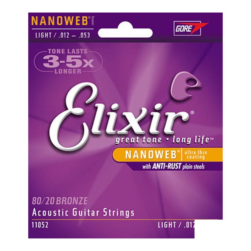 Elixir 木吉他弦 ELIXIR NANOWEB 磷青銅 (11052) — 三峽木吉他 / 民謠吉他
