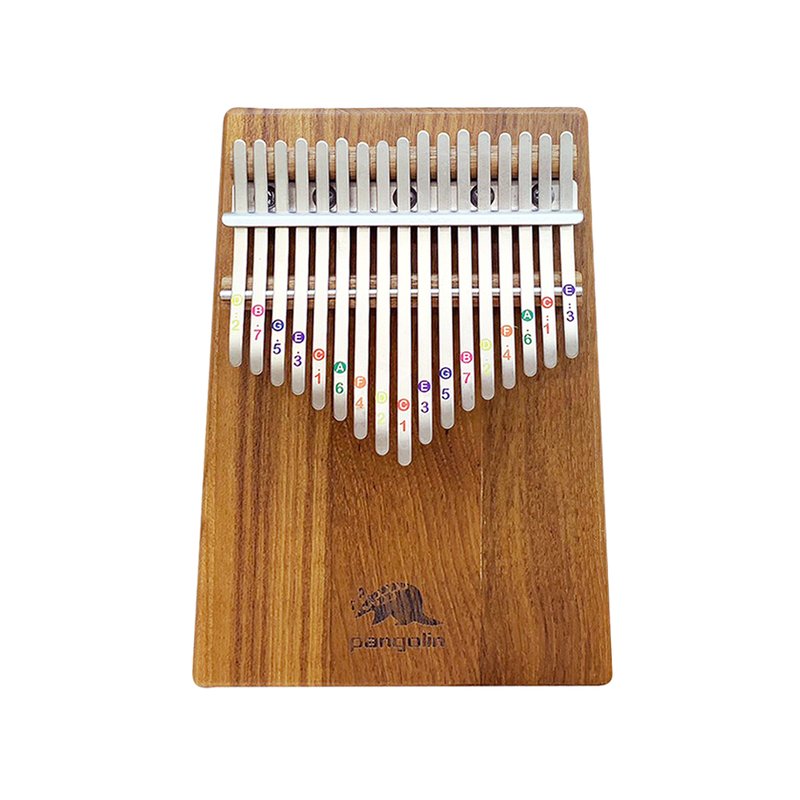 Pangolin 緬甸柚木 板式實木拼接搭配音階鋼片 板式卡林巴琴 拇指琴 音階 — 三峽鼓 / 打擊