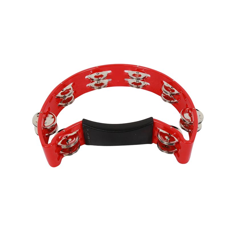 台製 半月型鈴鼓 紅色月亮鈴鼓 KTV手搖鈴 安全鈴片不刮手 兒童早教 — 三峽鼓 / 打擊