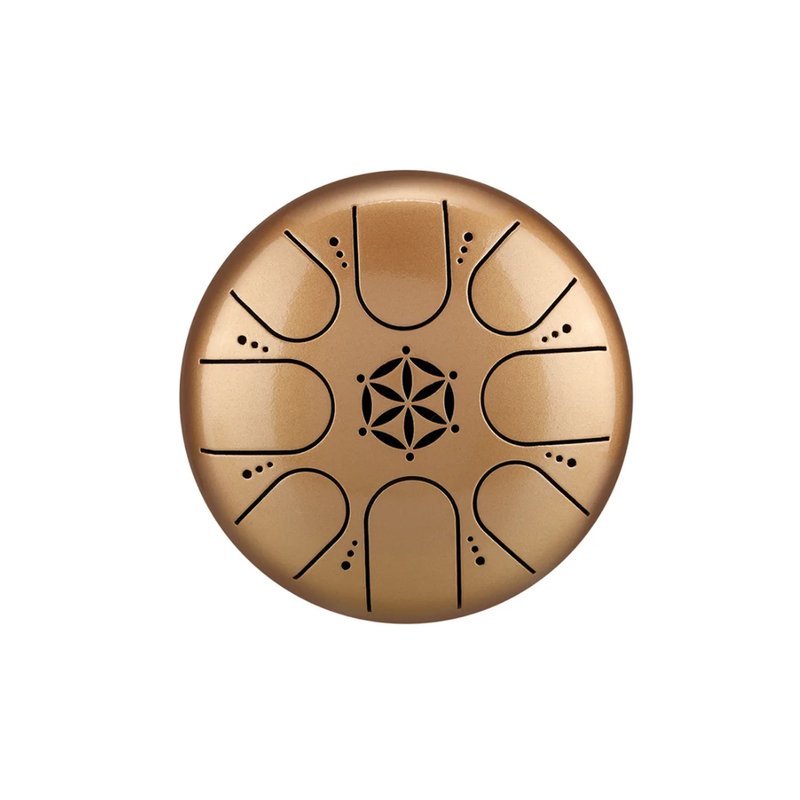 Hluru 魯儒 生命之花 空靈鼓 Mini鼓 ED3鋼材 5吋8音C調 杏葉金 — 三峽配件 / 週邊