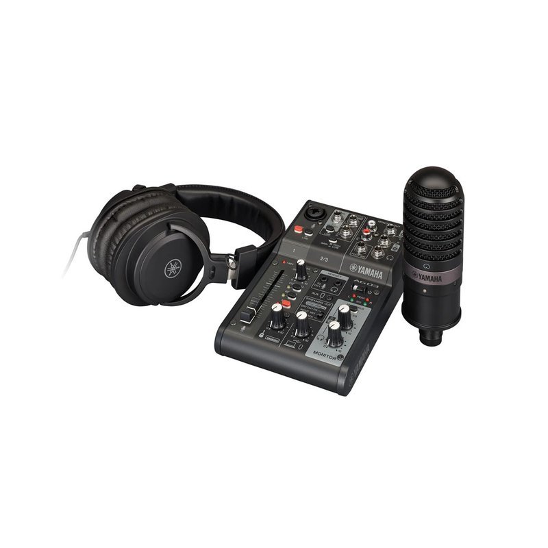 Yamaha 【YAMAHA】AG03MK2 LSPK 網路直播混音器套裝組 黑色 — 三峽麥克風