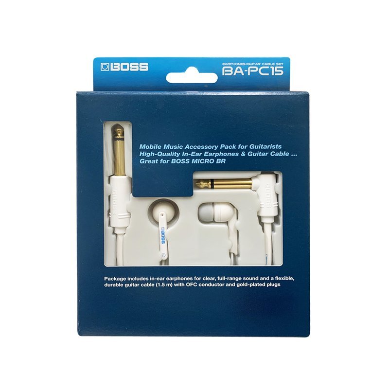 BOSS 【BOSS】 BA-PC15耳機組 耳機及吉他導線組 (搭配M-BR數位錄音機) — 三峽錄音
