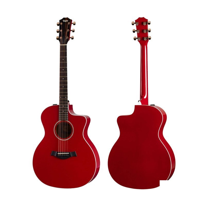 Taylor Taylor 214-CE-RED-DLX 紅色 豪華版 電木吉他 EQ GA桶 白色鑲邊 亮面漆 附原廠硬盒 — 三峽木吉他 / 民謠吉他