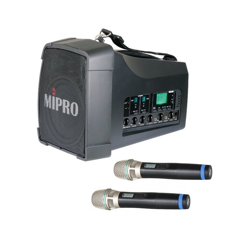 MIPRO 【MIPRO】MA-200D/ACT-32H*2 雙頻道迷你無線擴音器(含麥克風兩支) — 三峽麥克風