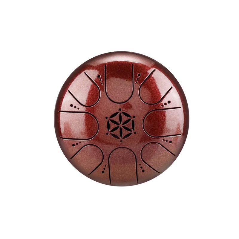 Hluru 魯儒 生命之花 空靈鼓 Mini鼓 ED3鋼材 5吋8音C調 塵間朱 — 三峽配件 / 週邊