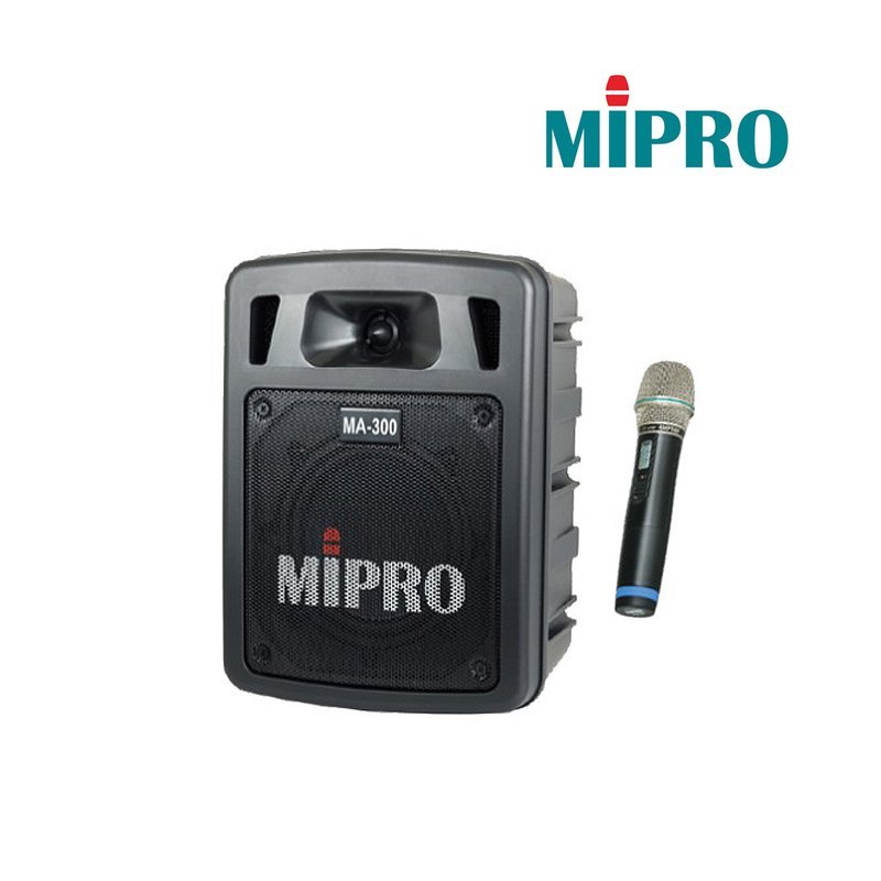 MIPRO 【MIPRO】MA-300/ACT-58H 5.8G最新二代藍芽/USB鋰電池手提式無線擴音機 單頻 搭手握麥克風 — 三峽麥克風
