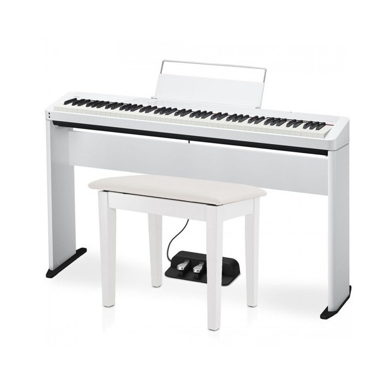 Casio 【CASIO】卡西歐 PX-S1000 世界最輕薄時尚數位鋼琴/電鋼琴 含原廠腳架 三音踏板 琴袋組 白色 — 三峽電鋼琴 / 鍵盤