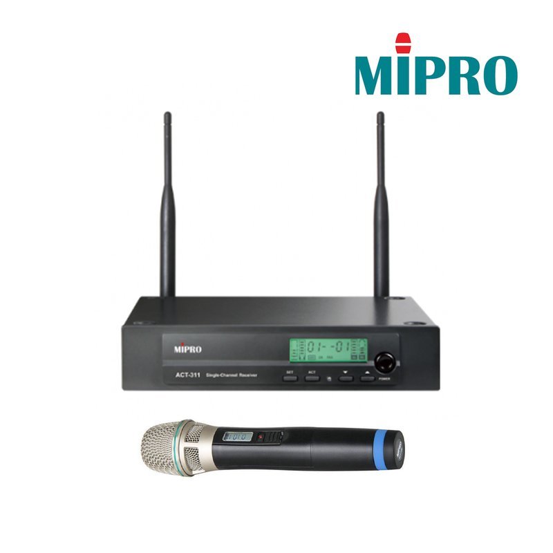 MIPRO 【MIPRO】ACT-311/ACT-32H(三段式) 半U 1CH模組化自動選訊無線麥克風系統 — 三峽麥克風