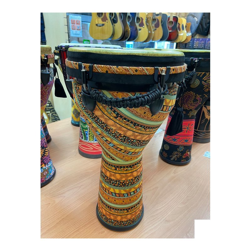 非洲鼓 12吋 ABS製主體 仿獸皮 可調整音色 贈20mm厚袋 鍍金黃色 — 三峽鼓 / 打擊