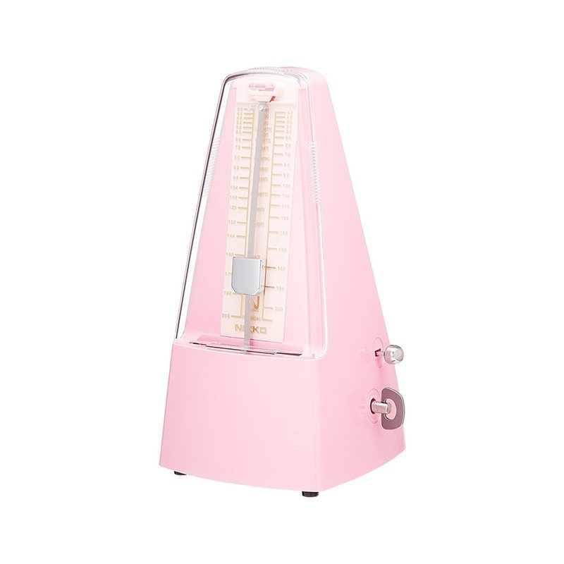 【Nikko】日本製 機械鐘擺式節拍器 發條式 鐘擺 鋼琴定時器 粉色 — 三峽鍵盤 / 鋼琴