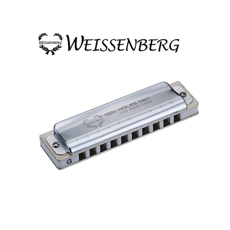 韋笙堡 WEISSENBERG 入門款1001不鏽鋼 10孔藍調口琴 — 三峽銅管 / 管樂