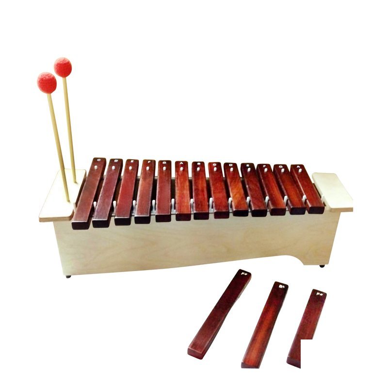 【台灣製造】13音箱型高音木琴 附槌棒 音箱型桌上木琴 節奏樂器 幼兒音樂 — 三峽鼓 / 打擊