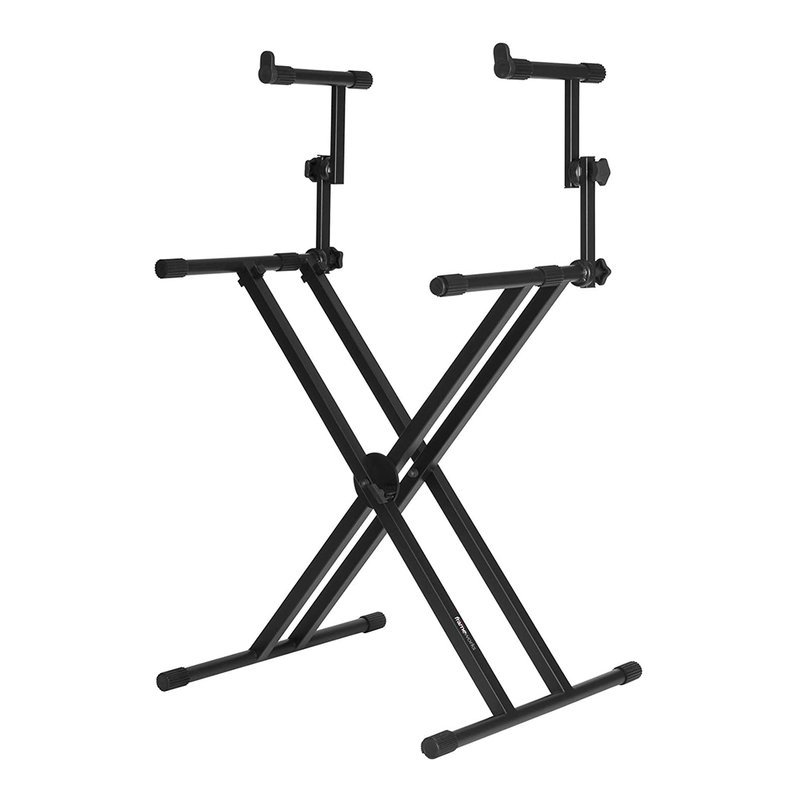 【新品上市】Gator Frameworks 雙X型雙層鍵盤架 鍵盤支架 琴架 黑色( GFW-KEY-5100X ) — 三峽鍵盤 / 鋼琴