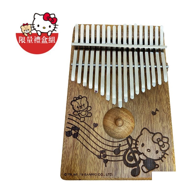 拇指琴-卡林巴-Hello Kitty 拇指琴 (箱式/緬甸牛樟實木) — 三峽鼓 / 打擊