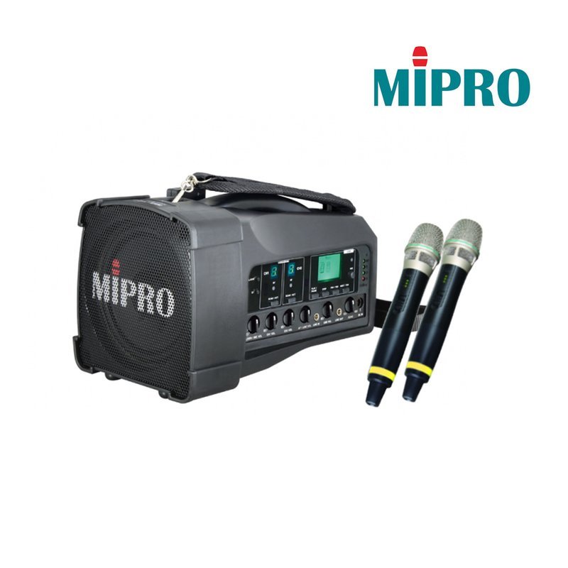 MIPRO 【MIPRO】MA-100D/ACT-58H 5.8G雙頻道大聲公無線擴音器 喊話器 麥克風x2 — 三峽麥克風