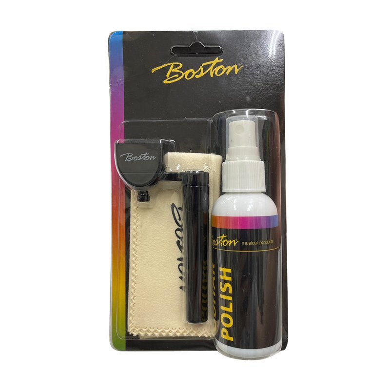 Boston Boston 超值三合一保養組（琴蠟、琴布、快速捲弦器） 木吉他、電吉他、電貝斯 — 三峽弦樂器