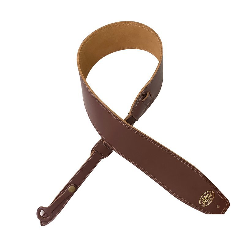 John Pearse-JPSP-SL-C-BRN吉他背帶 寬版真皮肩背帶 馬鞍皮 — 三峽配件 / 週邊