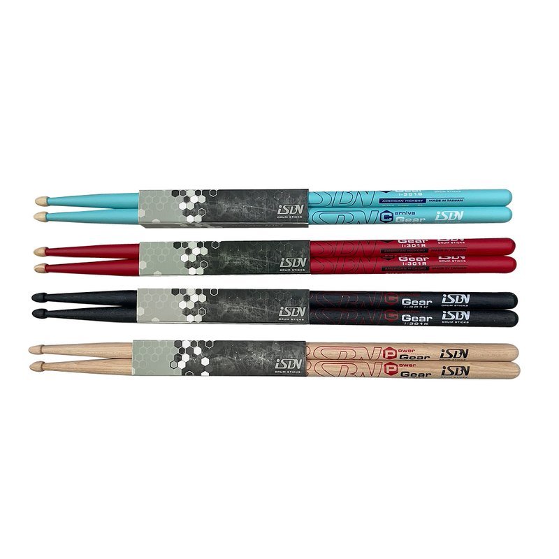 iSBN GEAR 堅實原木 色彩繽紛 鼓棒系列 i301 Carniva Gear 5A — 三峽鼓 / 打擊