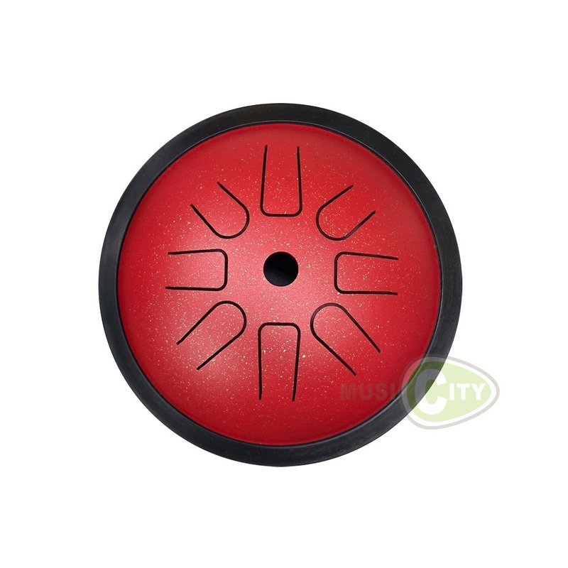 魯儒 6寸 8音 D調 高音鼓 伴侶鼓 空靈鼓 療癒樂器 碟型 正版(贈精美禮盒/鼓棒)硃砂紅 — 三峽鼓 / 打擊