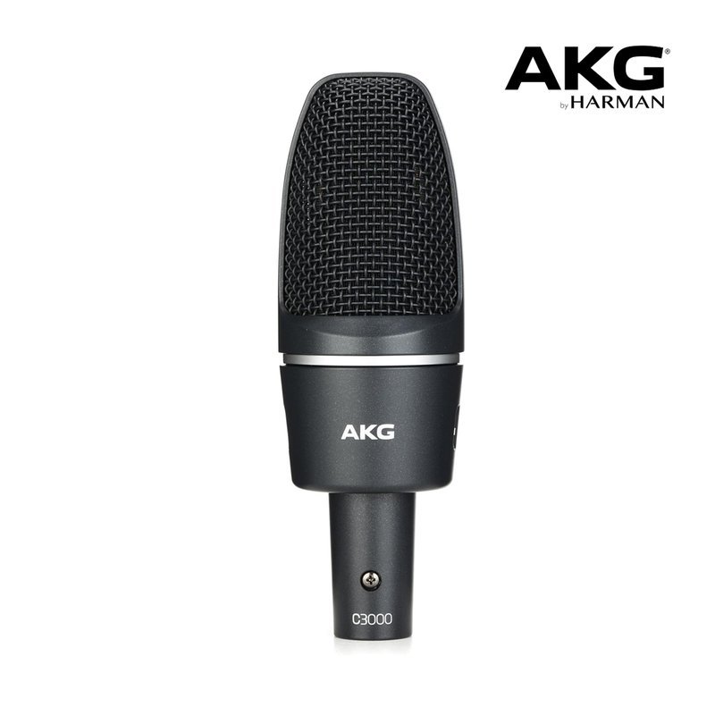 AKG AKG C3000 大震膜電容式麥克風 入門麥克風 1"吋 心型 搭配攜行箱 原廠公司貨 — 三峽銅管 / 管樂