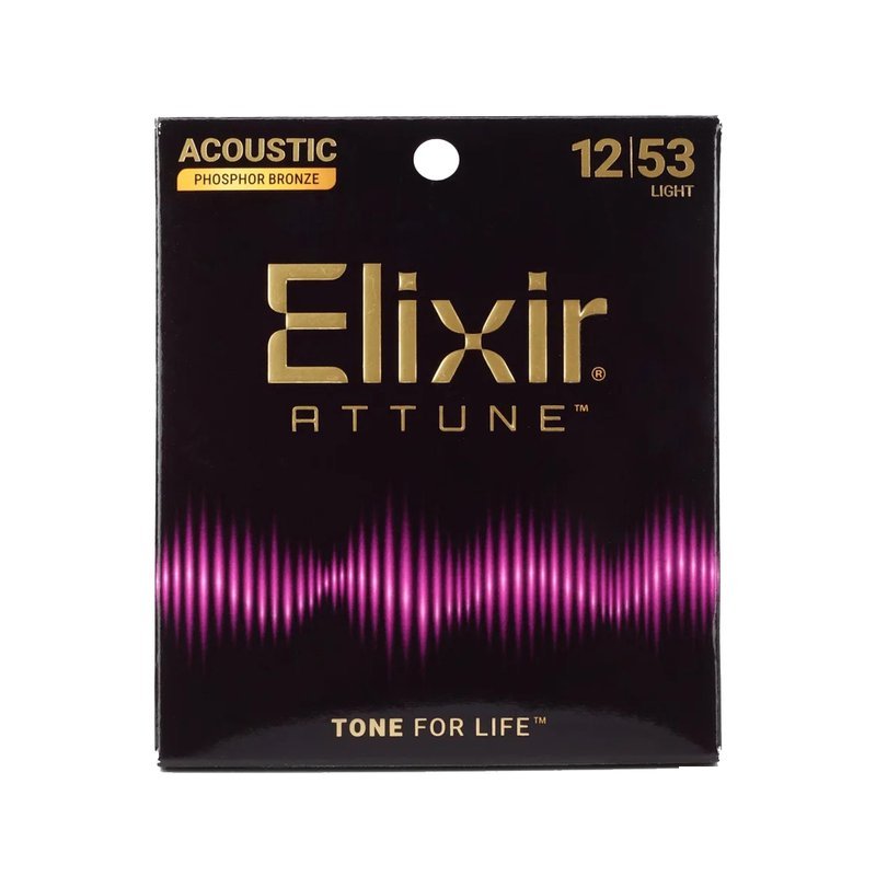 Elixir 民謠吉他弦 Elixir ATTUNE 磷青銅 12-53｜EXXF-21052｜LIGHT 萬用均衡款 — 三峽木吉他 / 民謠吉他