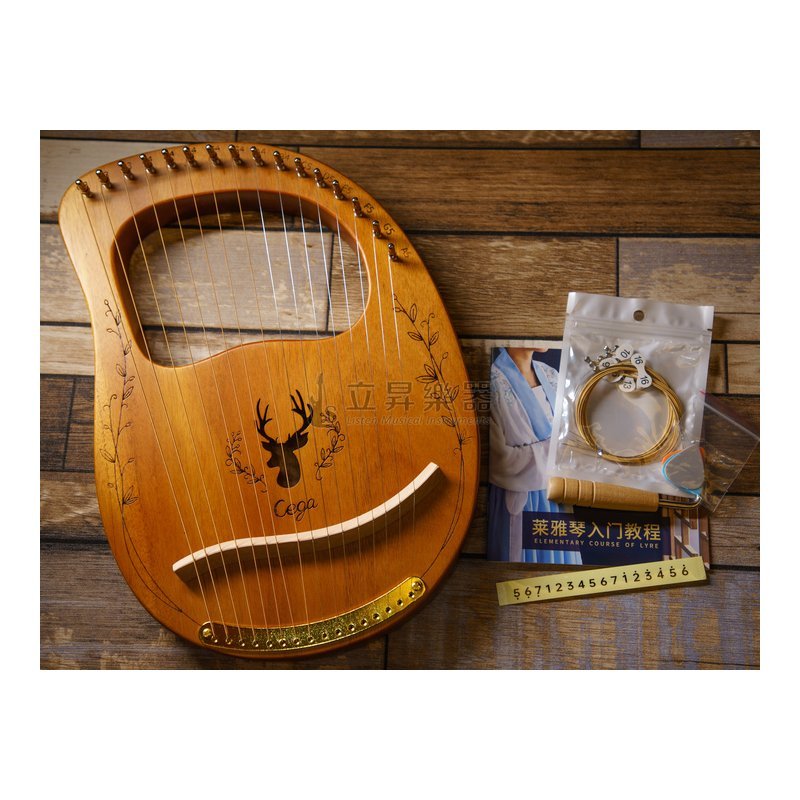 萊雅琴 LYRE CLL-16-N 原木色 16音萊雅琴 馴鹿芒果款 桃花心木 — 三峽配件 / 週邊
