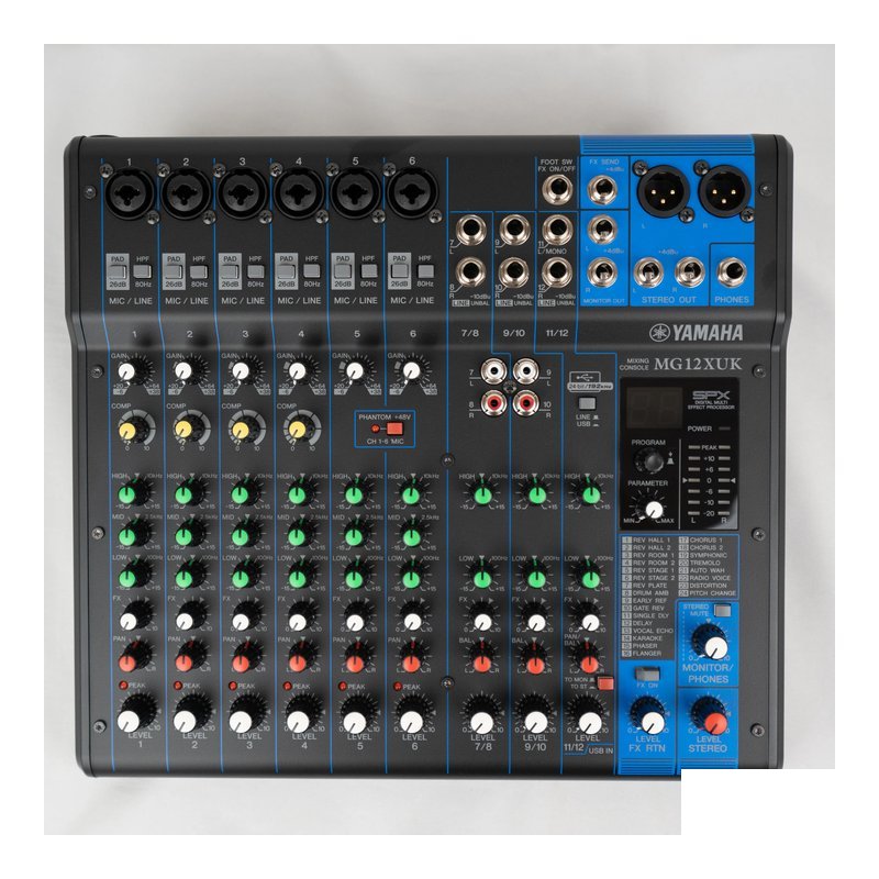 Yamaha 【現貨供應】MG12XUK YAMAHA 混音器 旋鈕版 — 三峽麥克風