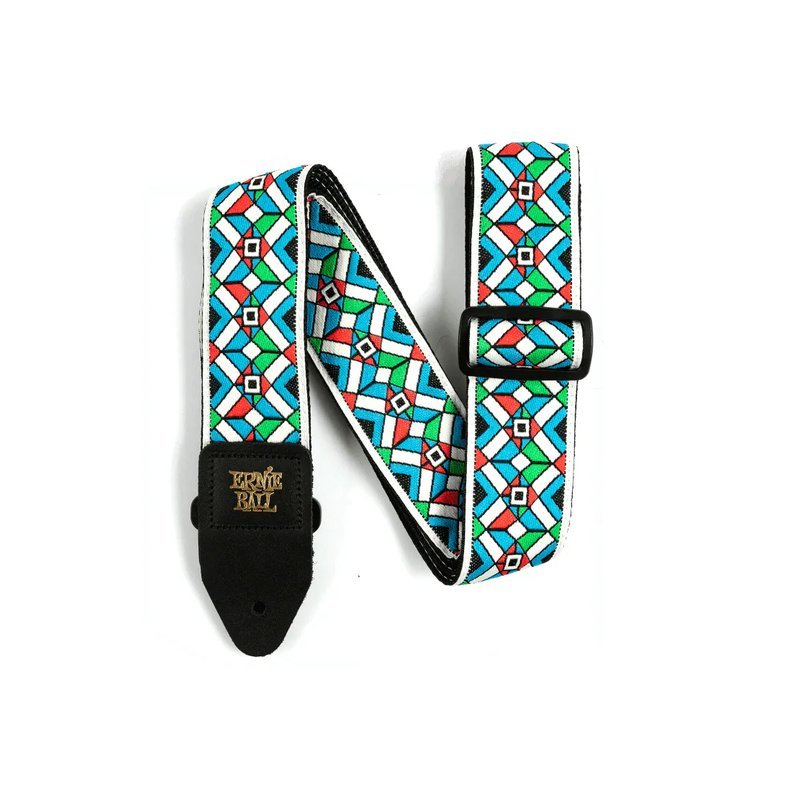 ERNIE ERNIE BALL JACQUARD系列 P04659 KALEIDOSCOPE BLUE 萬花筒藍 背帶 加拿大製 — 三峽背帶
