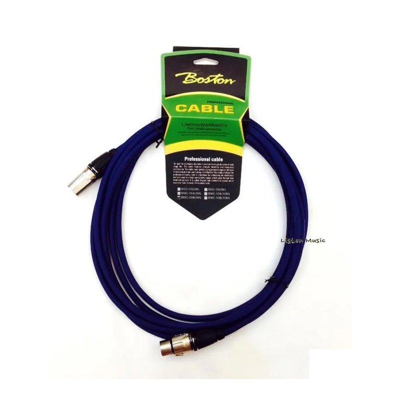 麥克風線-Boston BMC-05B PVC (5公尺XLR母+XLR公) — 三峽麥克風