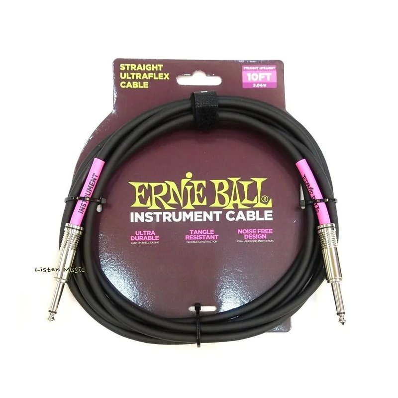 ERNIE ERNIE BALL ULTRAFLEX 6048 樂器導線 【雙直頭】 — 三峽導線