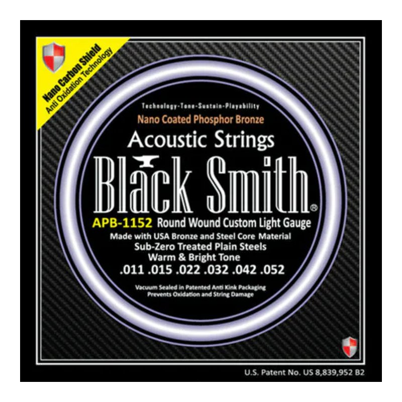 木吉他弦 Black Smith APB-1152 碳纖維 AOT 薄包膜 磷青銅 — 三峽吉他 / Bass
