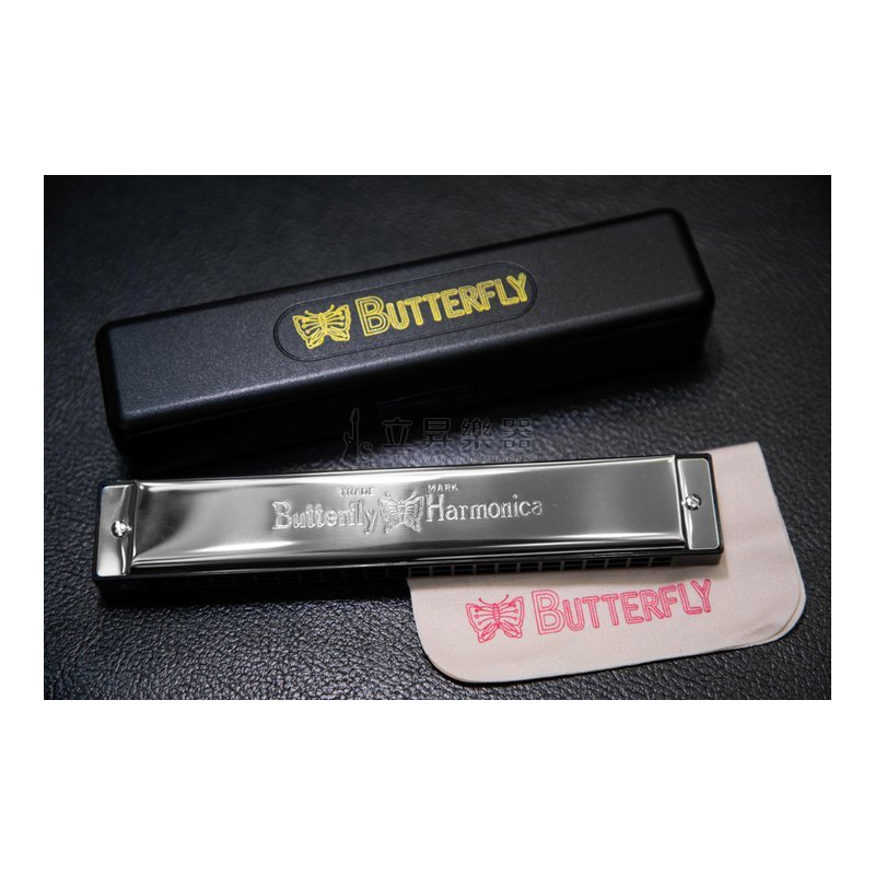 BUTTERFLY HARMONICA 蝴蝶牌口琴 24孔C調 A調 複音口琴 新ABS包裝盒 SH-B24C BUTTERFLY HARMONICA 蝴蝶牌口琴 24孔C調 A調 複音口琴 新ABS包裝盒 SH-B24C / SH-B24A — 三峽木管樂器