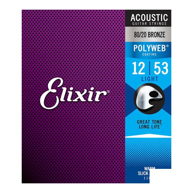 Elixir Elixir 11050 (12-53) 黃銅厚膜 POLYWEB 木吉他弦 民謠吉他弦 — 三峽木吉他 / 民謠吉他