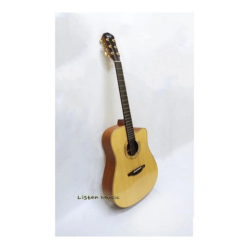 Veelah Veelah V7-SAS-DC 全單板 民謠吉他 木吉他 (附原廠硬琴盒、配件包) — 三峽木吉他 / 民謠吉他