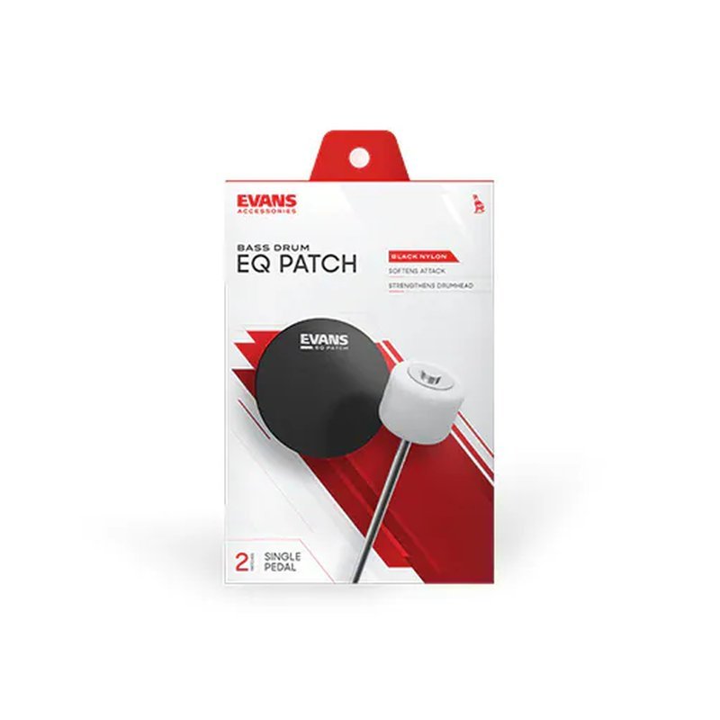 Evans Evans EQPB1 大鼓保護貼 單踏 黑色 2個/組 — 三峽鼓 / 打擊