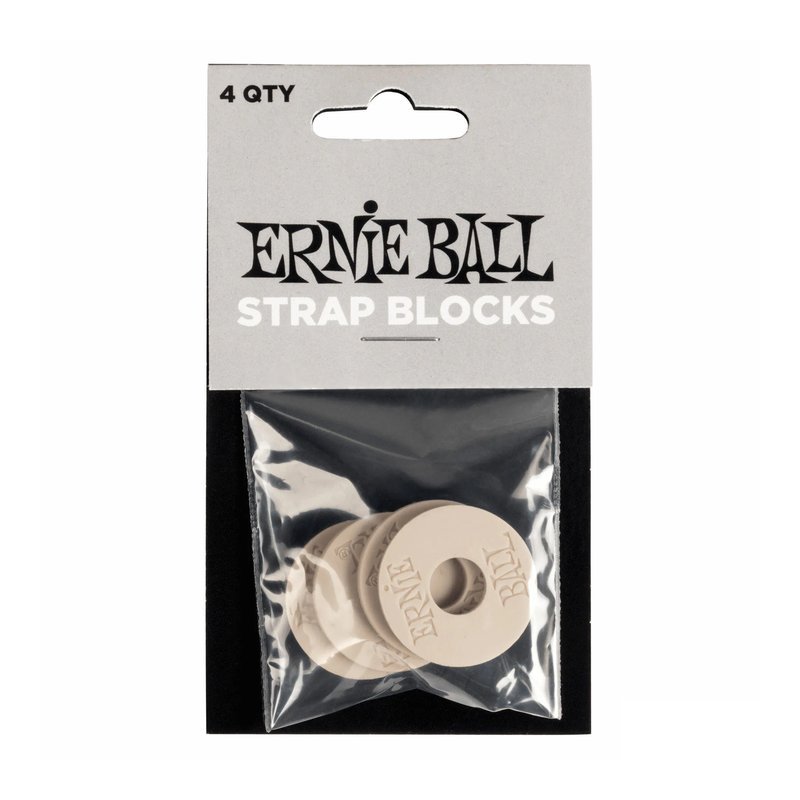 ERNIE ERNIE BALL STRAP BLOCKS 背帶扣 背帶固定環 一組4片/P05625 GRAY 灰色 — 三峽背帶