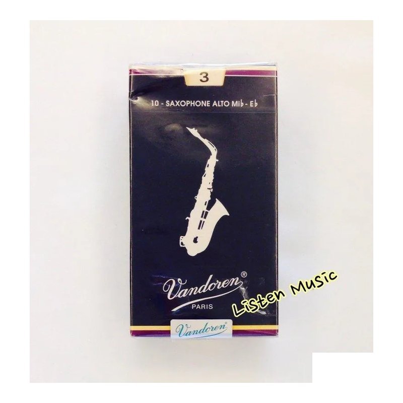 Vandoren 中音薩克斯風竹片 Alto SAX (3號) 10片裝 — 三峽銅管 / 管樂