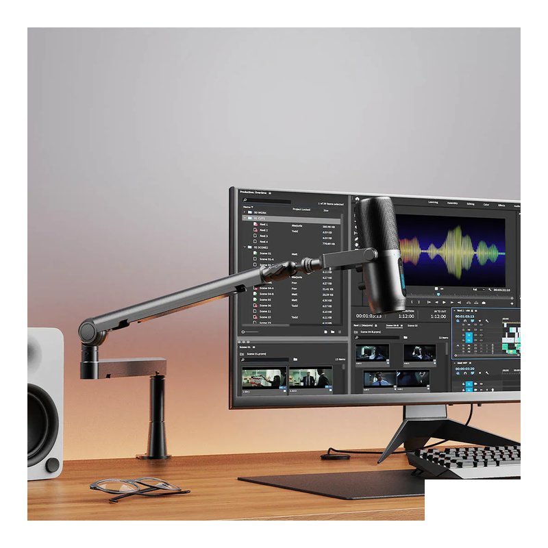 Thronmax S6-Twist 終極攝影直播桌邊架 懸臂架 麥克風架 桌面支架 — 三峽麥克風