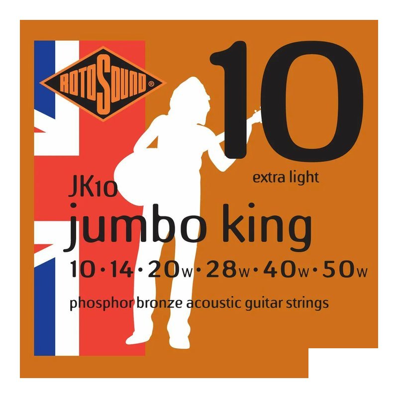Rotosound 木吉他弦 RotoSound JK10 (10-50) 磷青銅 英國製 RSXA-PH-JK10-50 磷青銅弦 — 三峽木吉他 / 民謠吉他