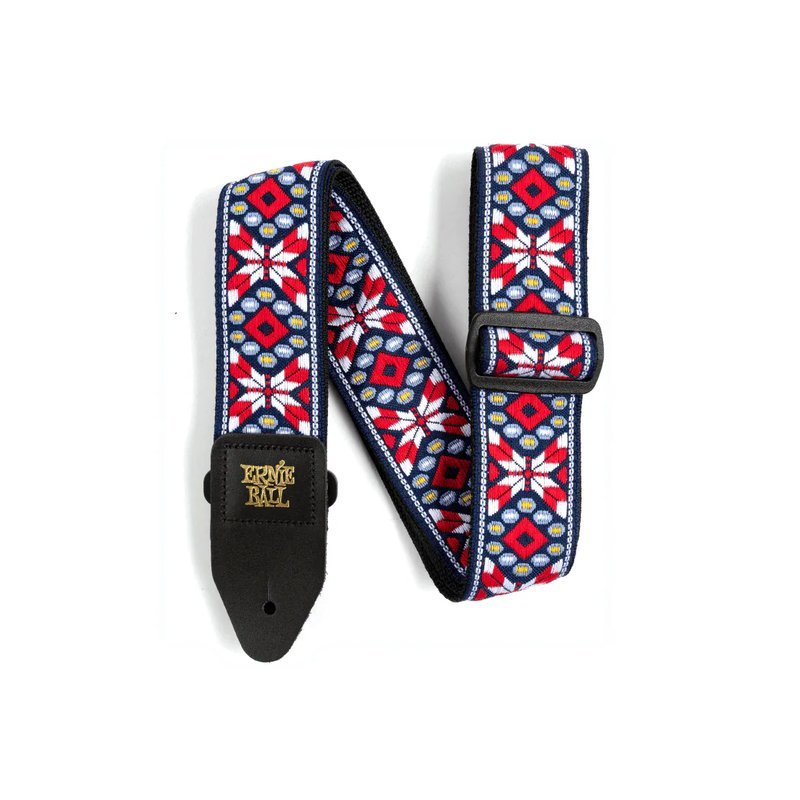 ERNIE ERNIE BALL JACQUARD系列 P04639 TAOS FIRE RED 陶斯火紅 背帶 加拿大製 — 三峽背帶