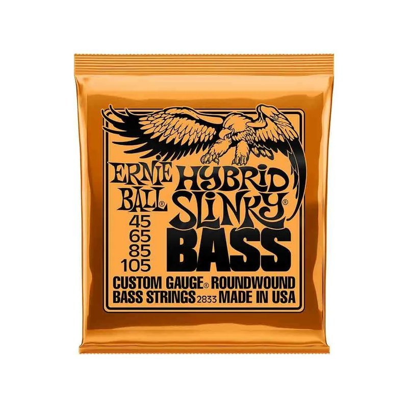 Ernie Ball Ernie Ball Hybrid Slinky 2833 鎳纏繞 電貝斯套弦 45-105 — 三峽木吉他 / 民謠吉他