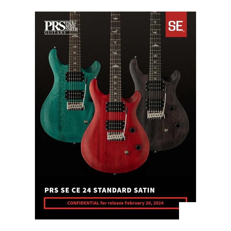 PRS PRS SE CE24 Standard Satin 電吉他 綠松石色/木炭色/復古櫻桃色 雙雙 小搖座 可切單 — 三峽木吉他 / 民謠吉他