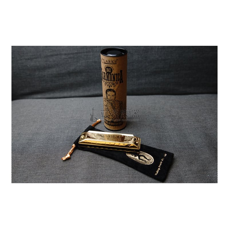 口琴 Clarke Original TIN CH10-D 藍調口琴 全音階口琴 C調 十孔 CH10D 10孔 金色 電鍍金 — 三峽銅管 / 管樂