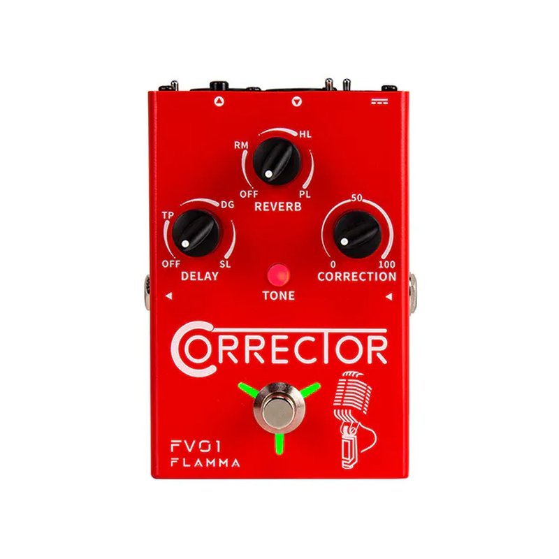 Flamma FV01 CORRECTOR 人聲音高修正 Vocal Pitch Correction Pedal 殘響 延遲 人聲效果器 單顆效果器 附變壓器 — 三峽吉他 / Bass