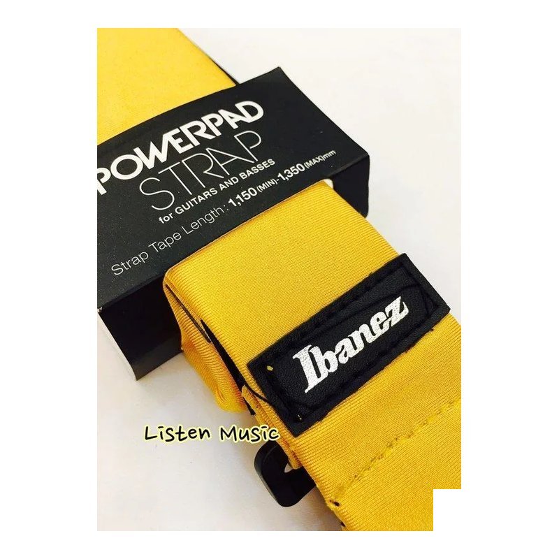 Ibanez Ibanez GSF50 減壓背帶 黃色 海綿加厚 超舒適 電吉他 電貝斯 木吉他 背帶 GSF50YE 黃色 — 三峽木吉他 / 民謠吉他