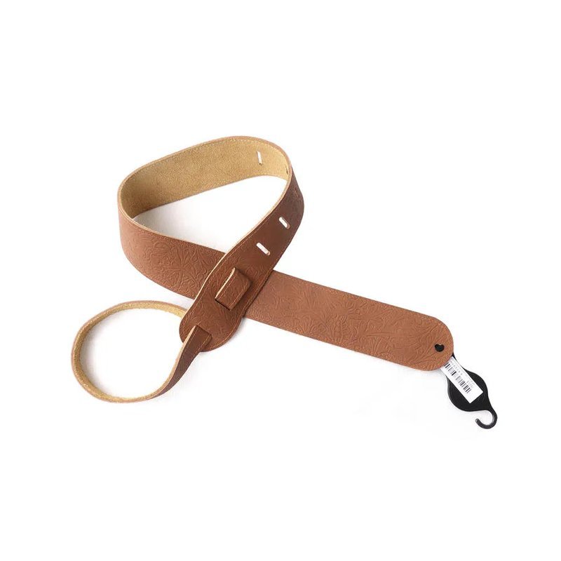 美國 LM Product LS-2504T-BR 棕色壓花 皮革 背帶 吉他 電吉他 — 三峽吉他 / Bass