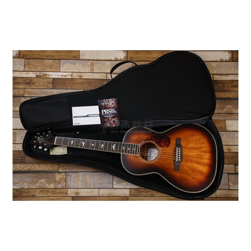 PRS PRS SE P20E TS 菸草漸層色 電木吉他 Parlor 桶身 桃花心面單板 側背板桃花心木 Fishman GT1 拾音器 附原廠厚琴袋 型號PPE20SATS — 三峽木吉他 / 民謠吉他