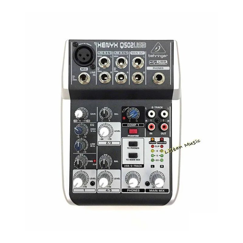 Behringer Behringer XENYX Q502USB MIXER 錄音介面 混音器 — 三峽麥克風
